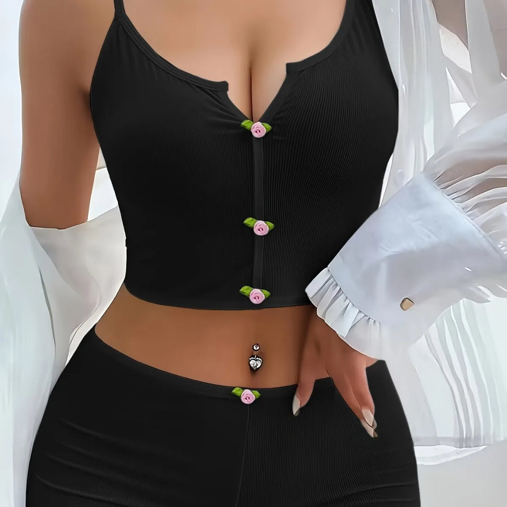 New models, European and American fashion. Skinny women's clothing, solid color home pajamas set, foreign trade export