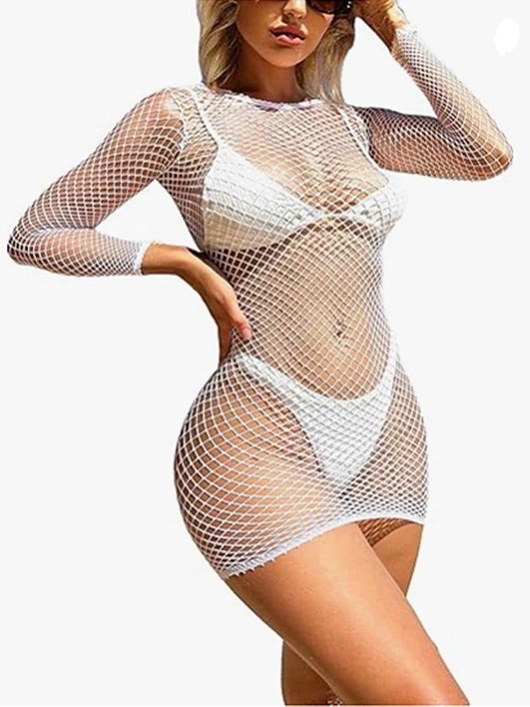 Sexy Lingerie Women Bikini Cover Beach Porn Dress Women Sexy Transparent Sleepwear Sexy Bodysuit Women Party Club Short Dresses